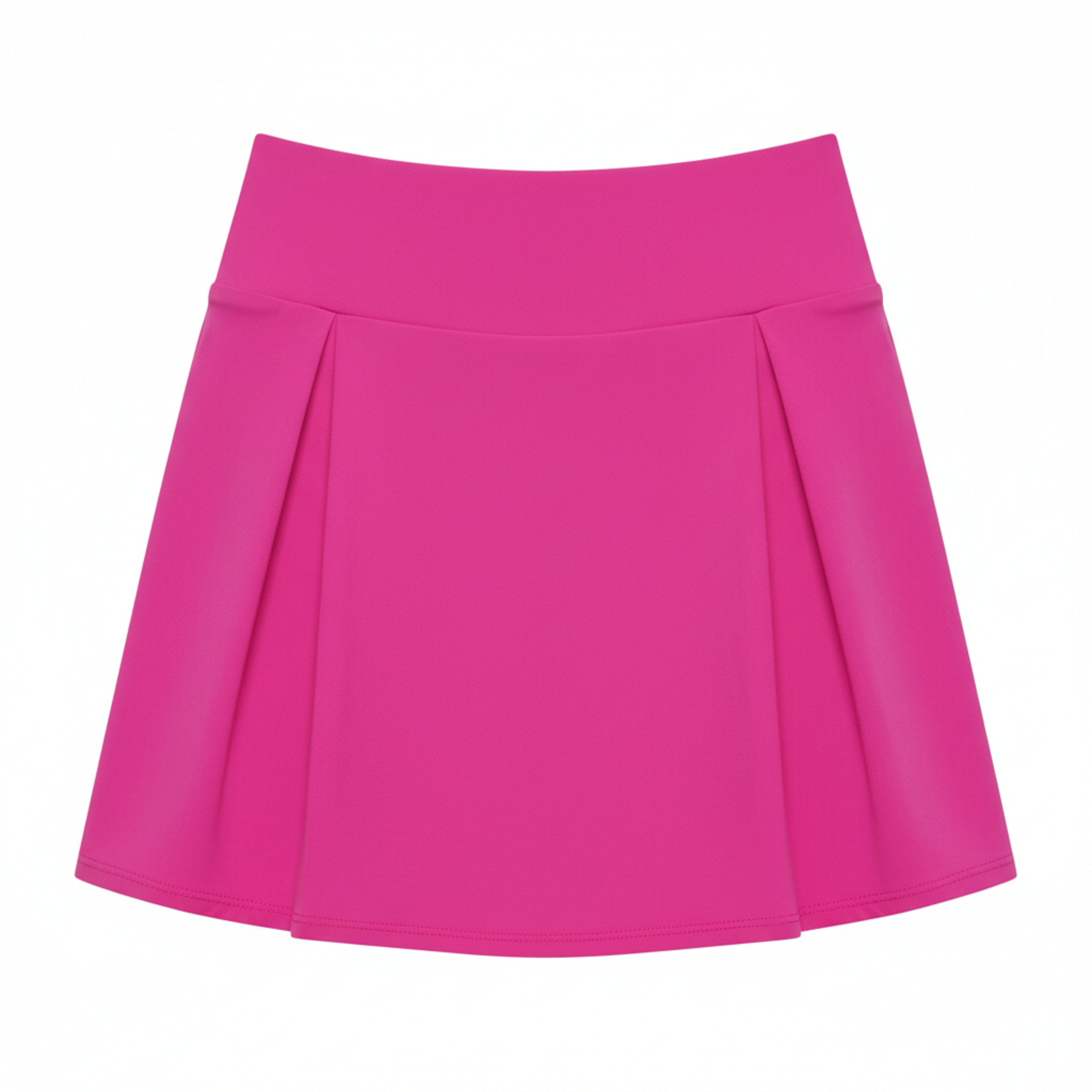 High-waisted mini skirt-shorts for women with built-in shorts and high stretchability