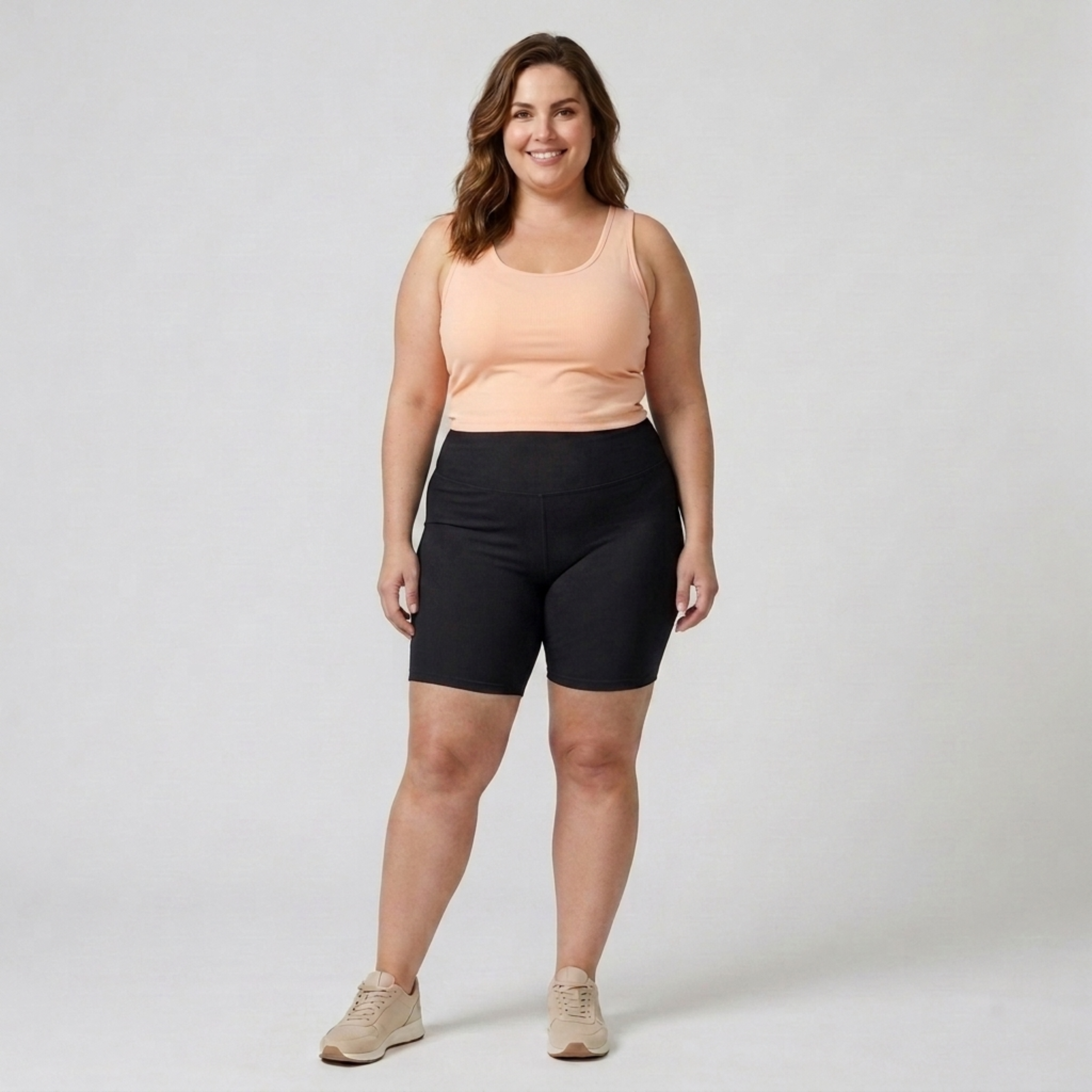 Plus Size High-Waisted Shaping Cycling Shorts