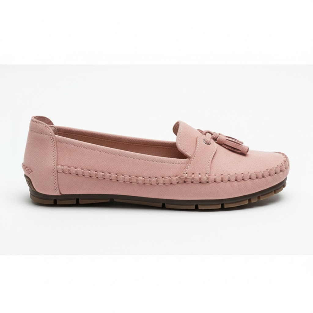PU Leather Moccasins for Women with Decorative Tassels and Soft Sole