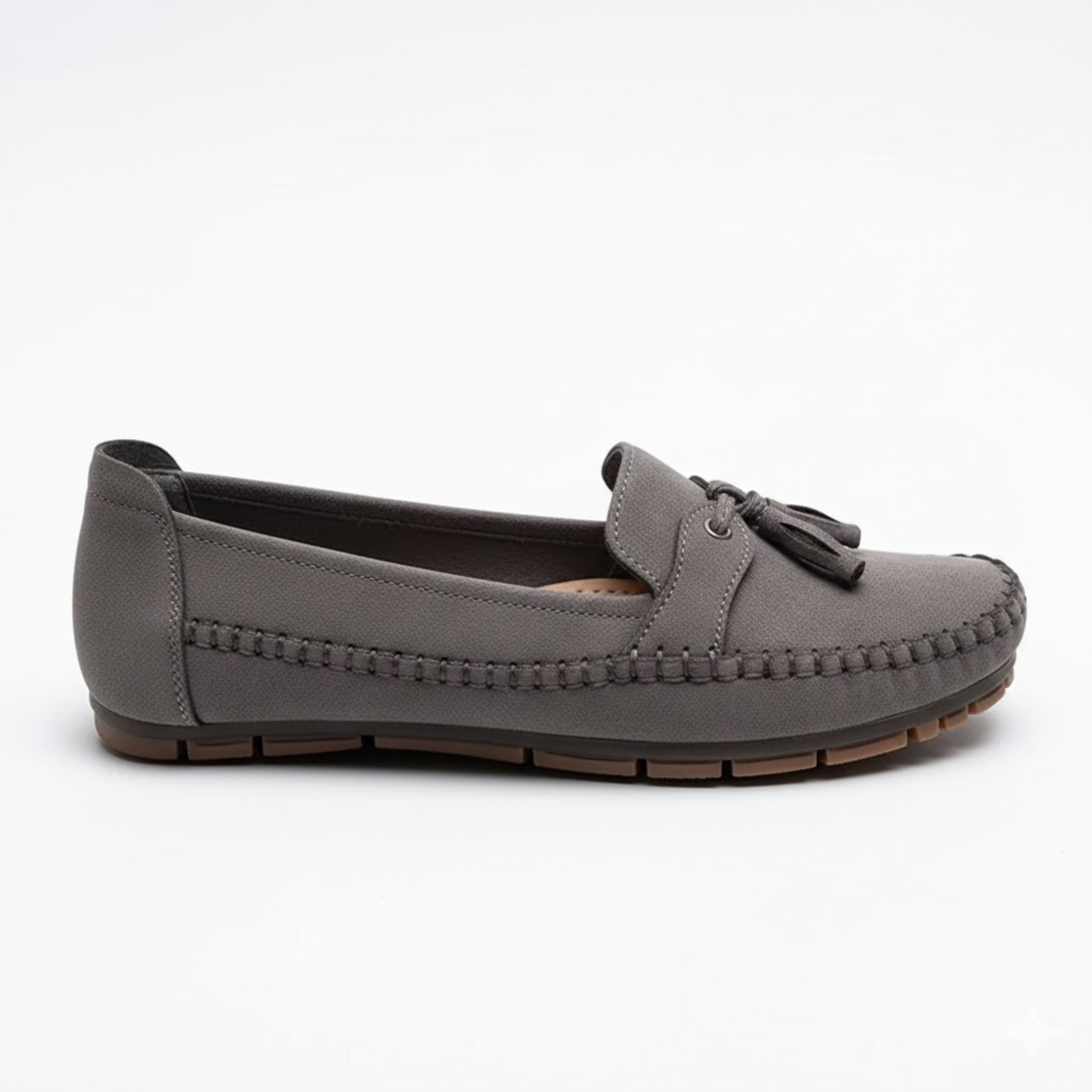 PU Leather Moccasins for Women with Decorative Tassels and Soft Sole