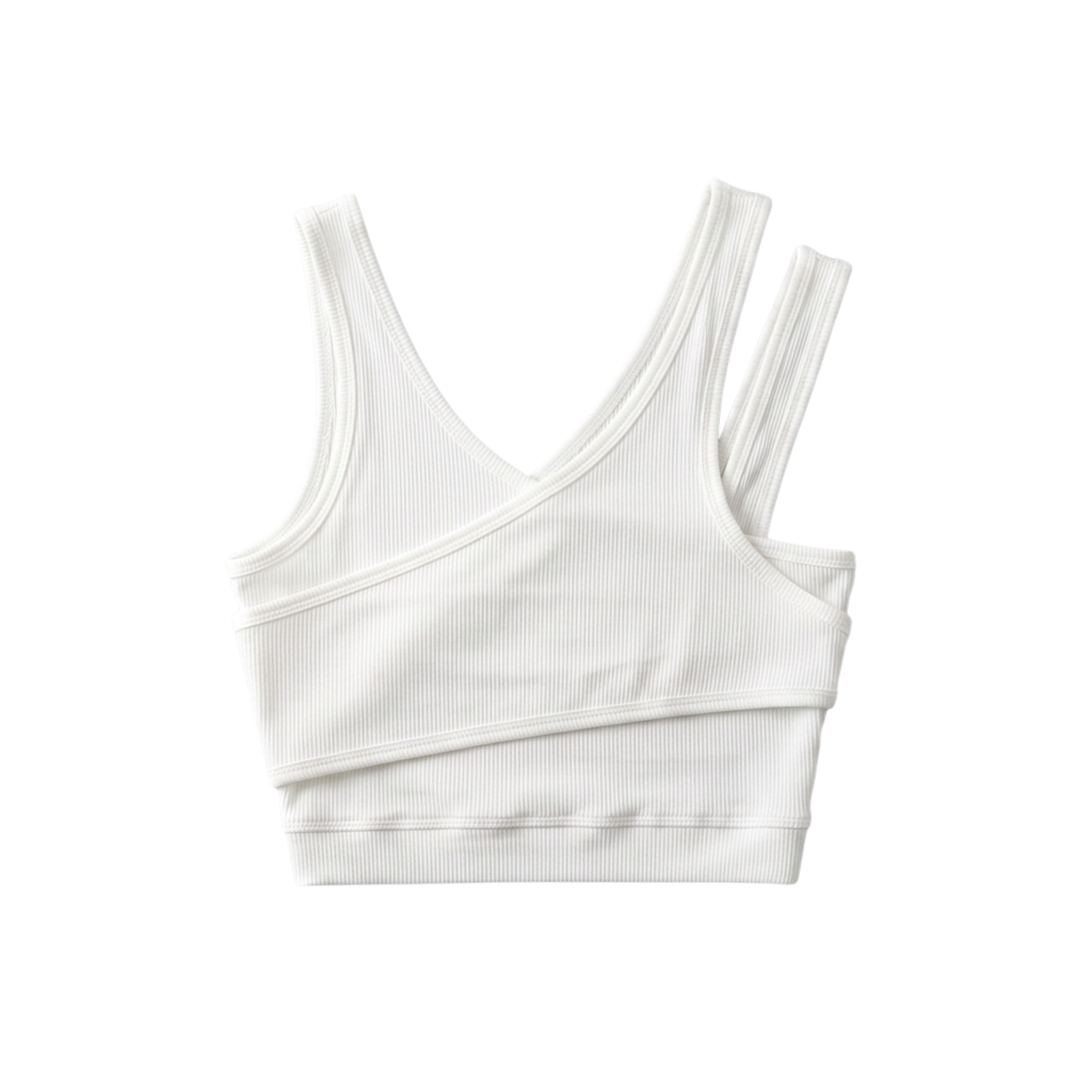 Short crop tank top — V-neck — bohemian style