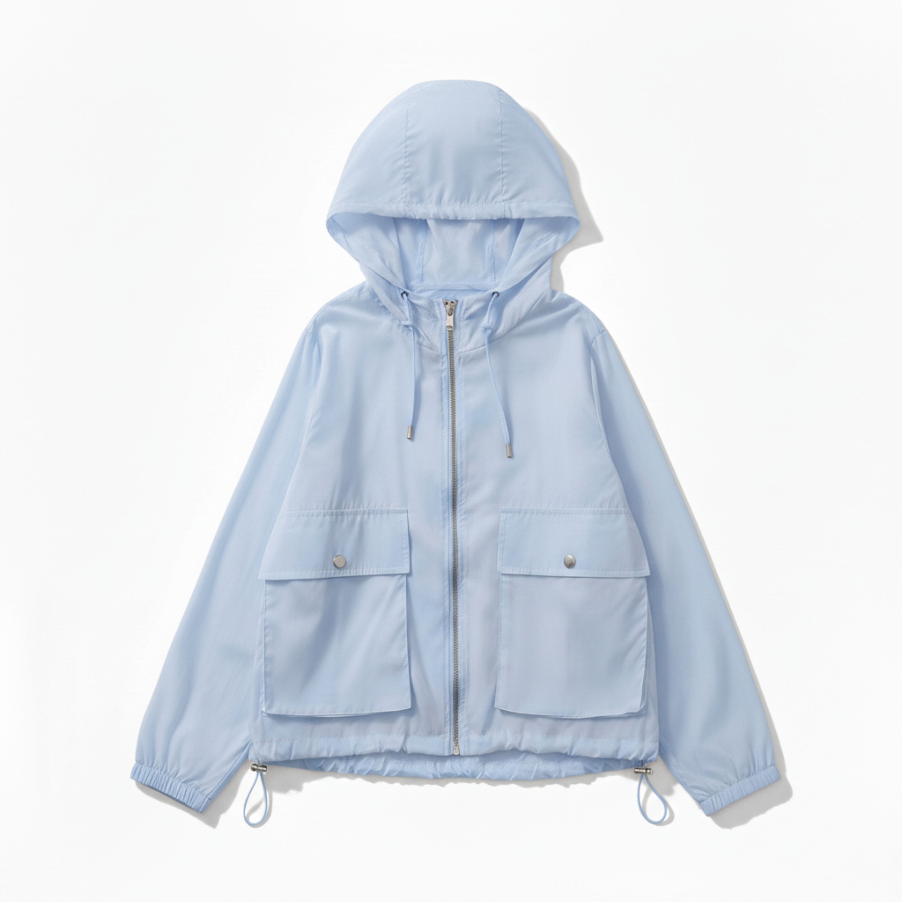 Lightweight Sun Protection Jacket with Hood and Zipper for Women