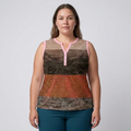 Plus size V-neck tank top for women