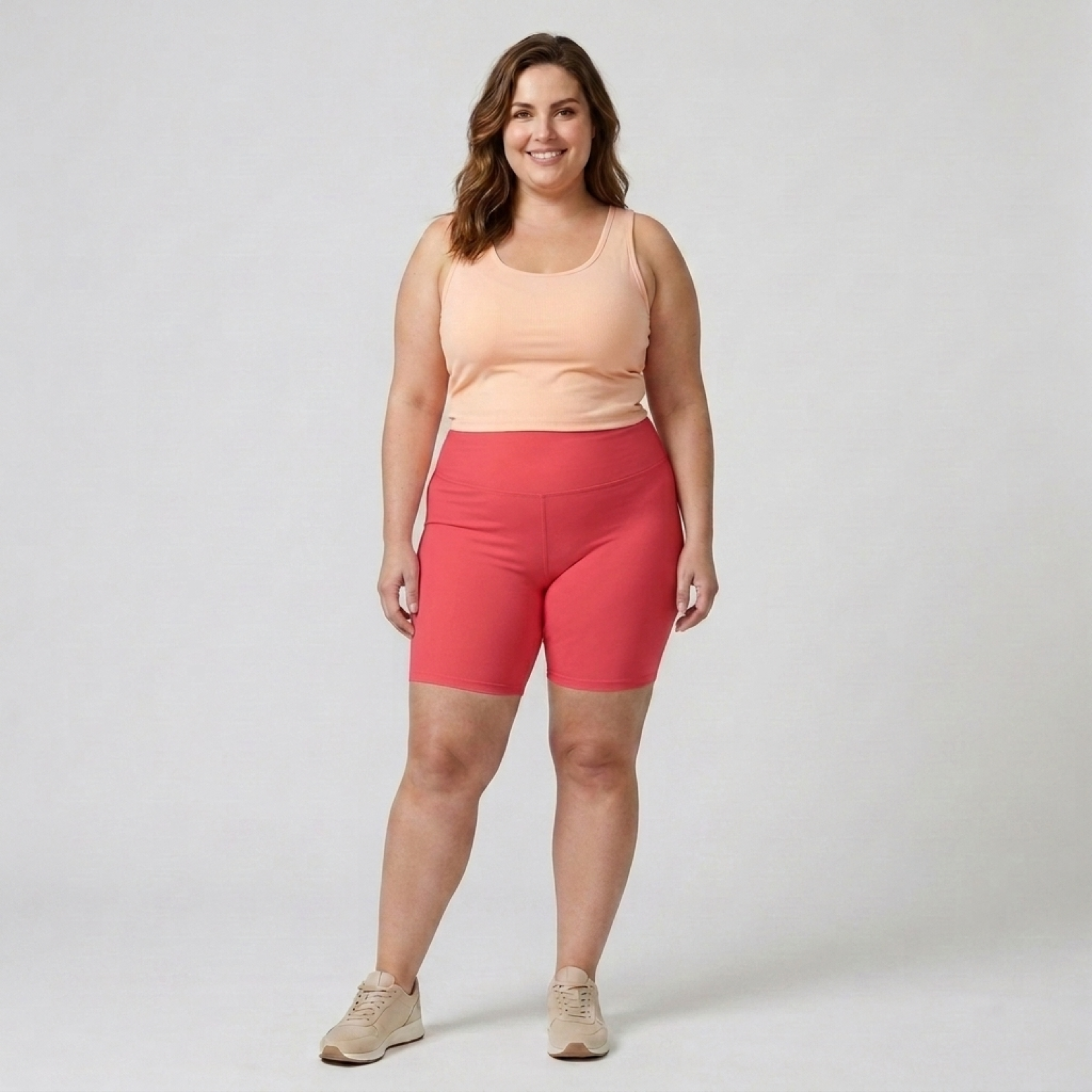 Plus Size High-Waisted Shaping Cycling Shorts