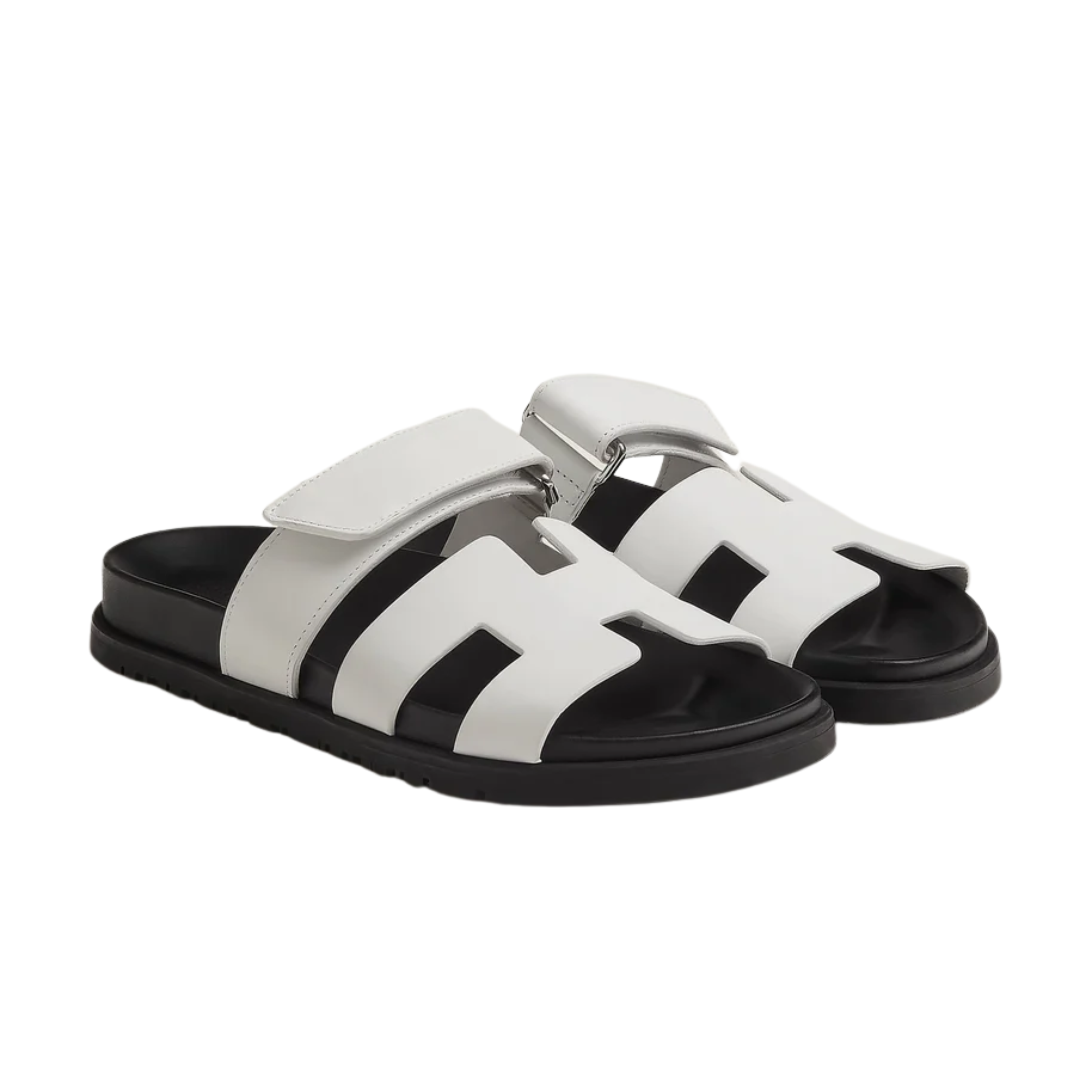 Leather Mules with Woven Straps for Women with Flat Sole