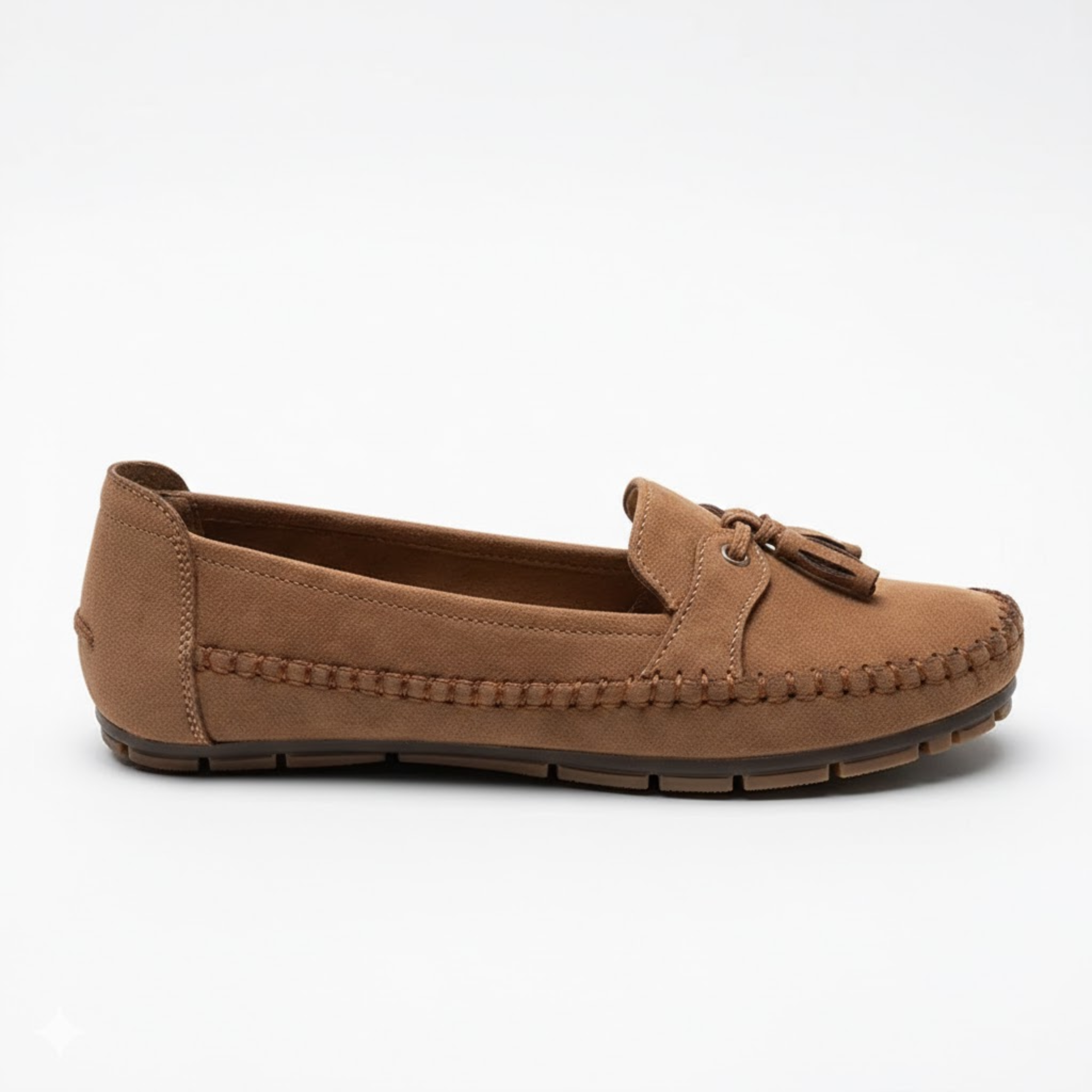 PU Leather Moccasins for Women with Decorative Tassels and Soft Sole