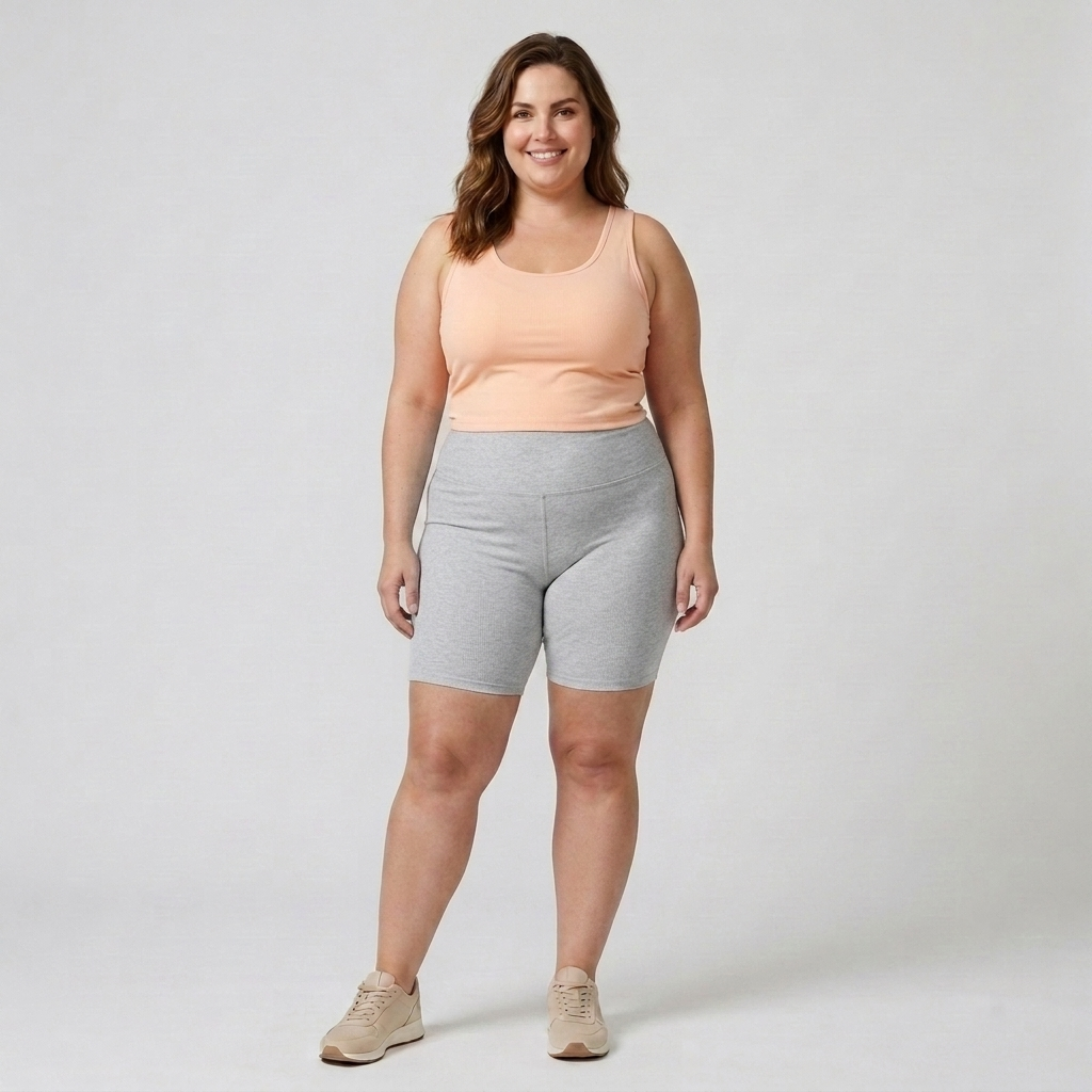 Plus Size High-Waisted Shaping Cycling Shorts