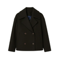 Women's Wool Coat Double-Breasted Versatile with Simple Design