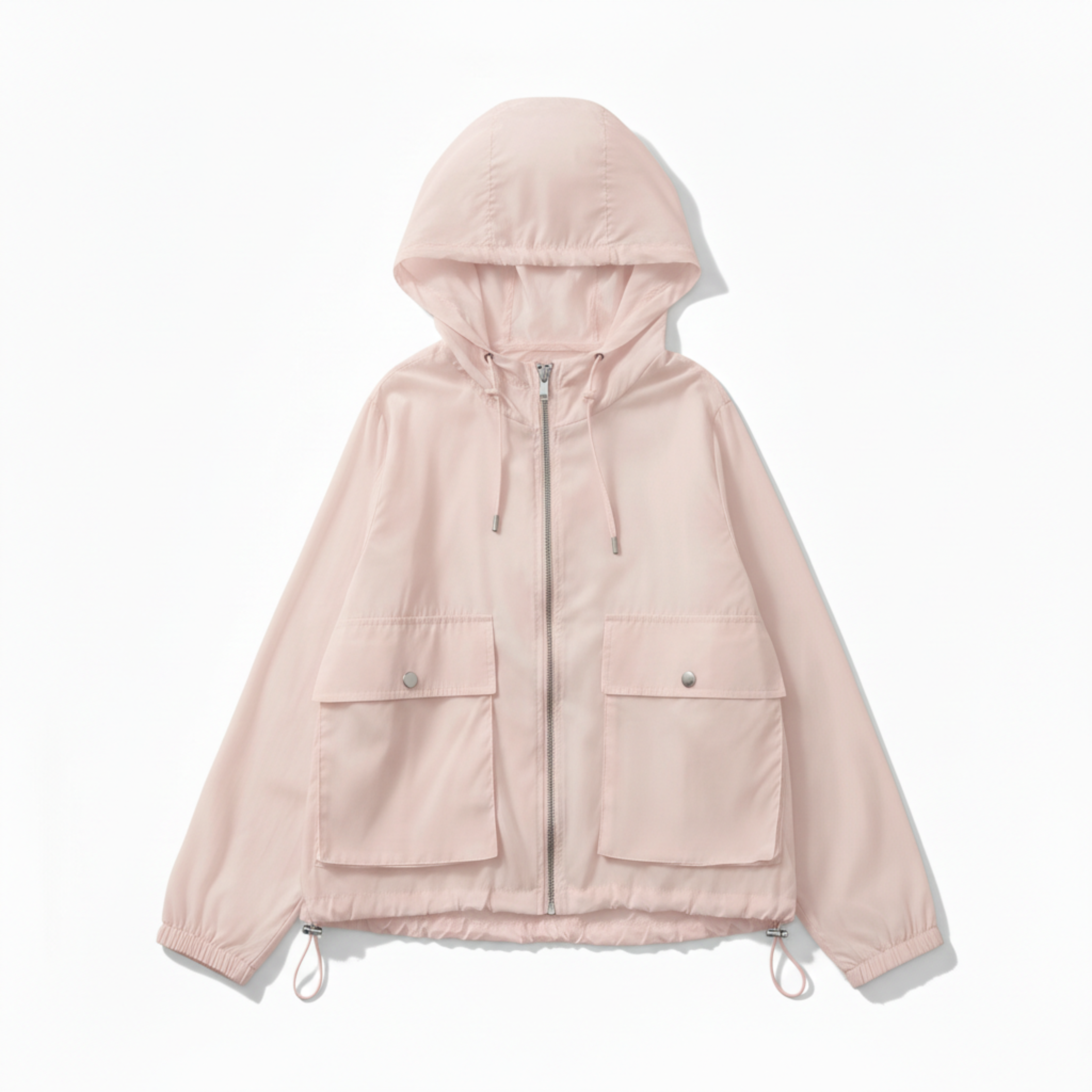 Lightweight Sun Protection Jacket with Hood and Zipper for Women