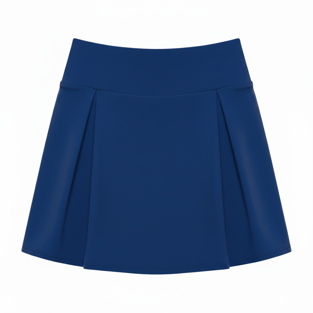 High-waisted mini skirt-shorts for women with built-in shorts and high stretchability