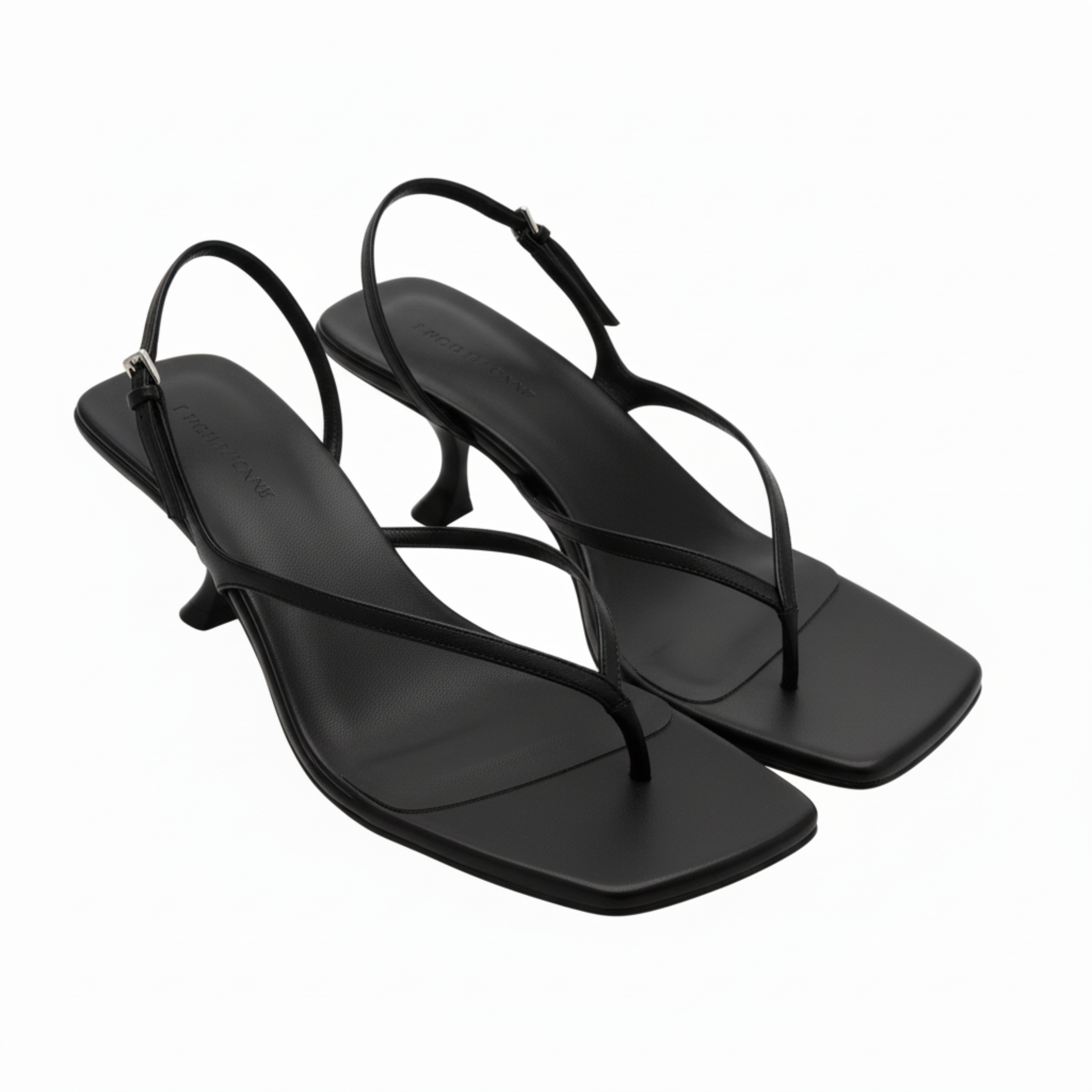 Low Heel Sandals with Back Strap and Square Toe for Women