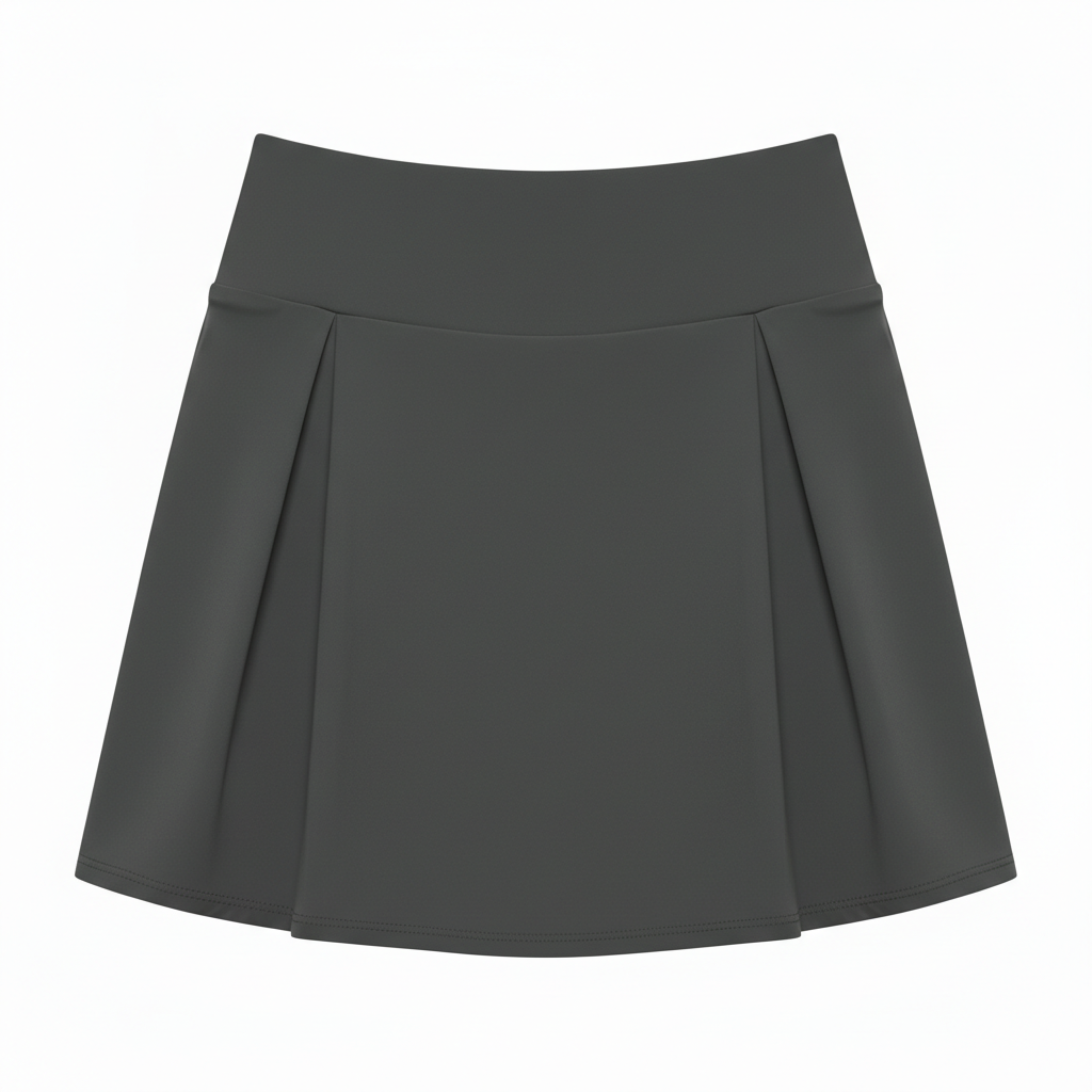 High-waisted mini skirt-shorts for women with built-in shorts and high stretchability