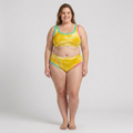 Plus Size Two-Piece Bikini for Women with High Waist Tie-Dye Effect
