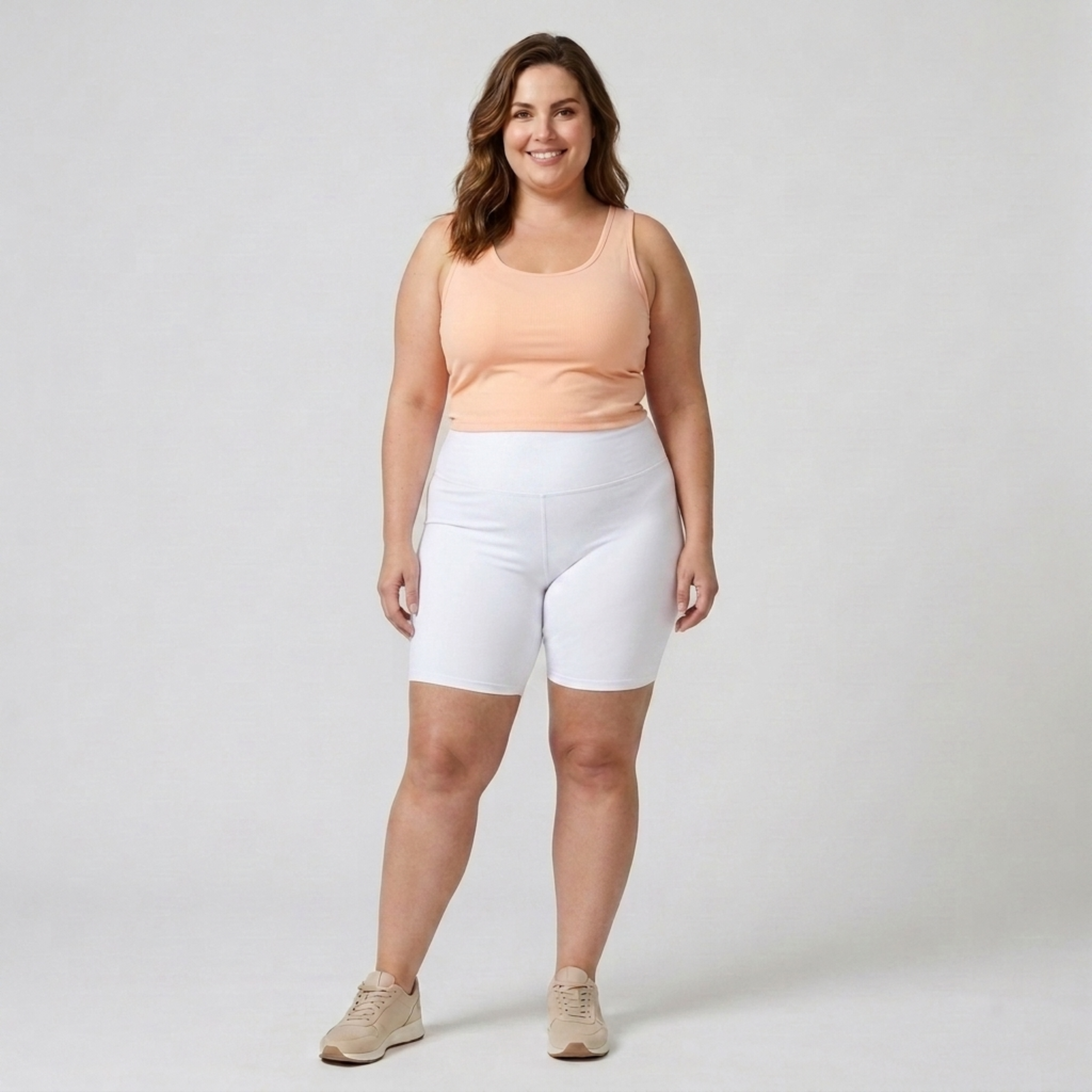 Plus Size High-Waisted Shaping Cycling Shorts
