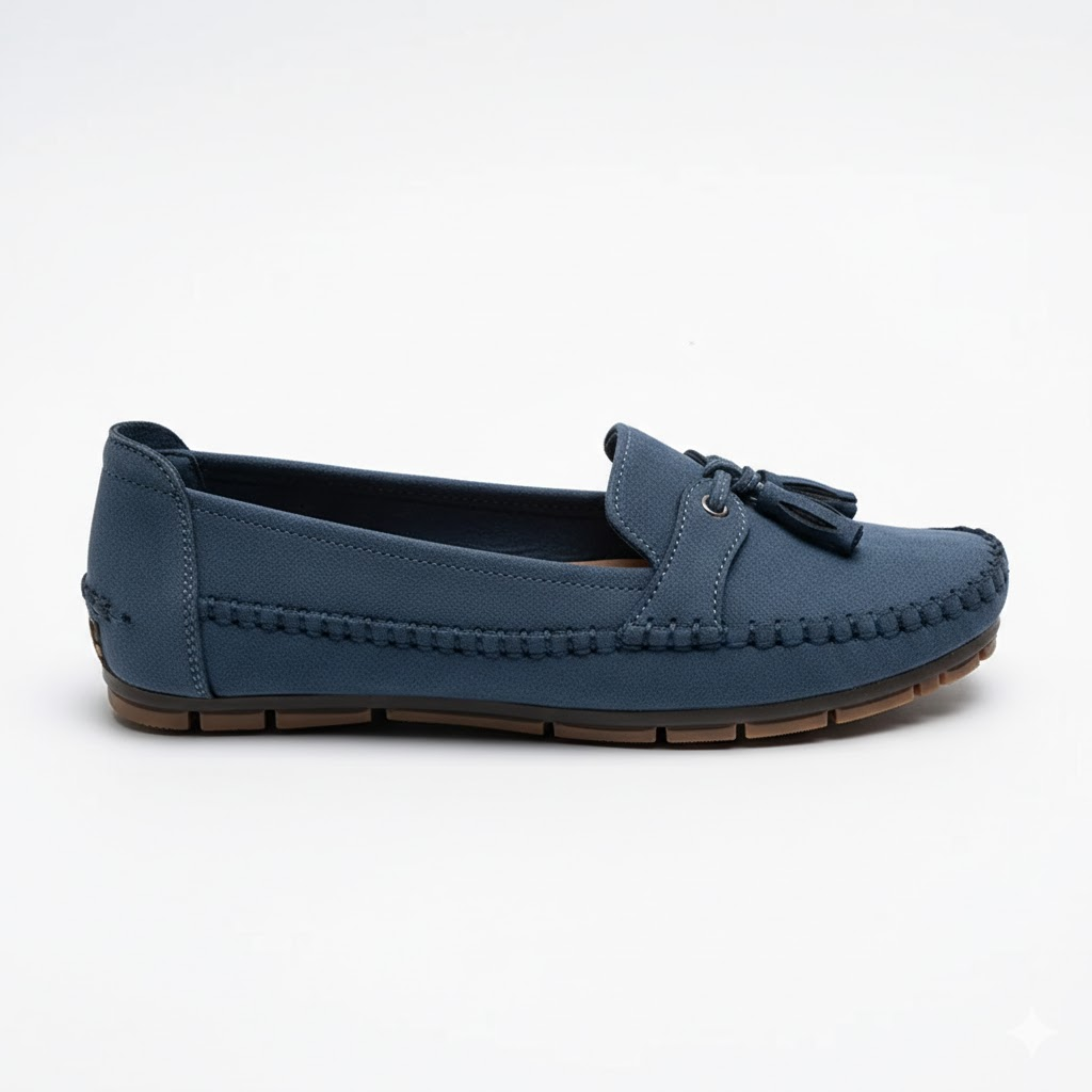 PU Leather Moccasins for Women with Decorative Tassels and Soft Sole