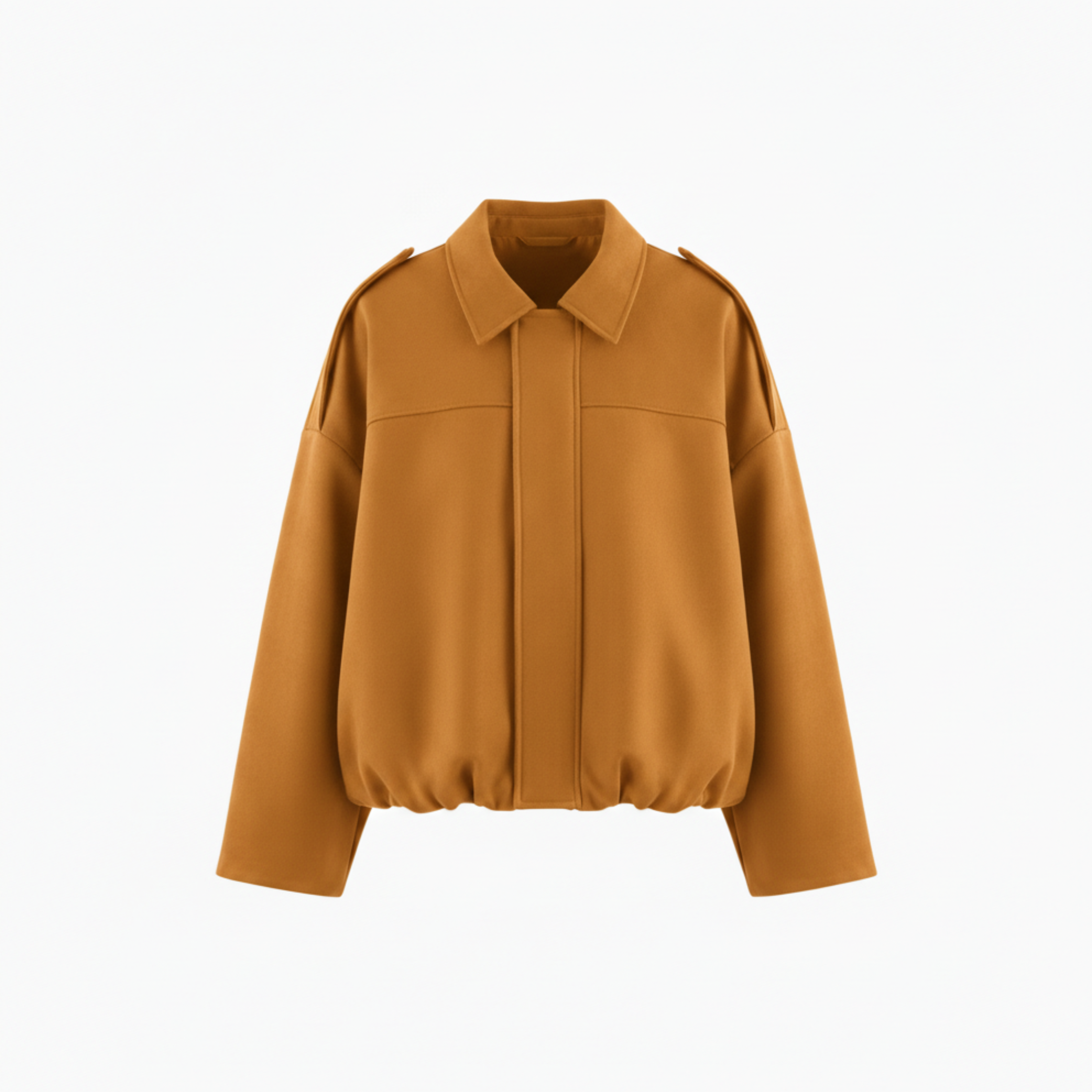 Polyester Bomber Jacket with Lapel Collar and Zipper Closure for Women