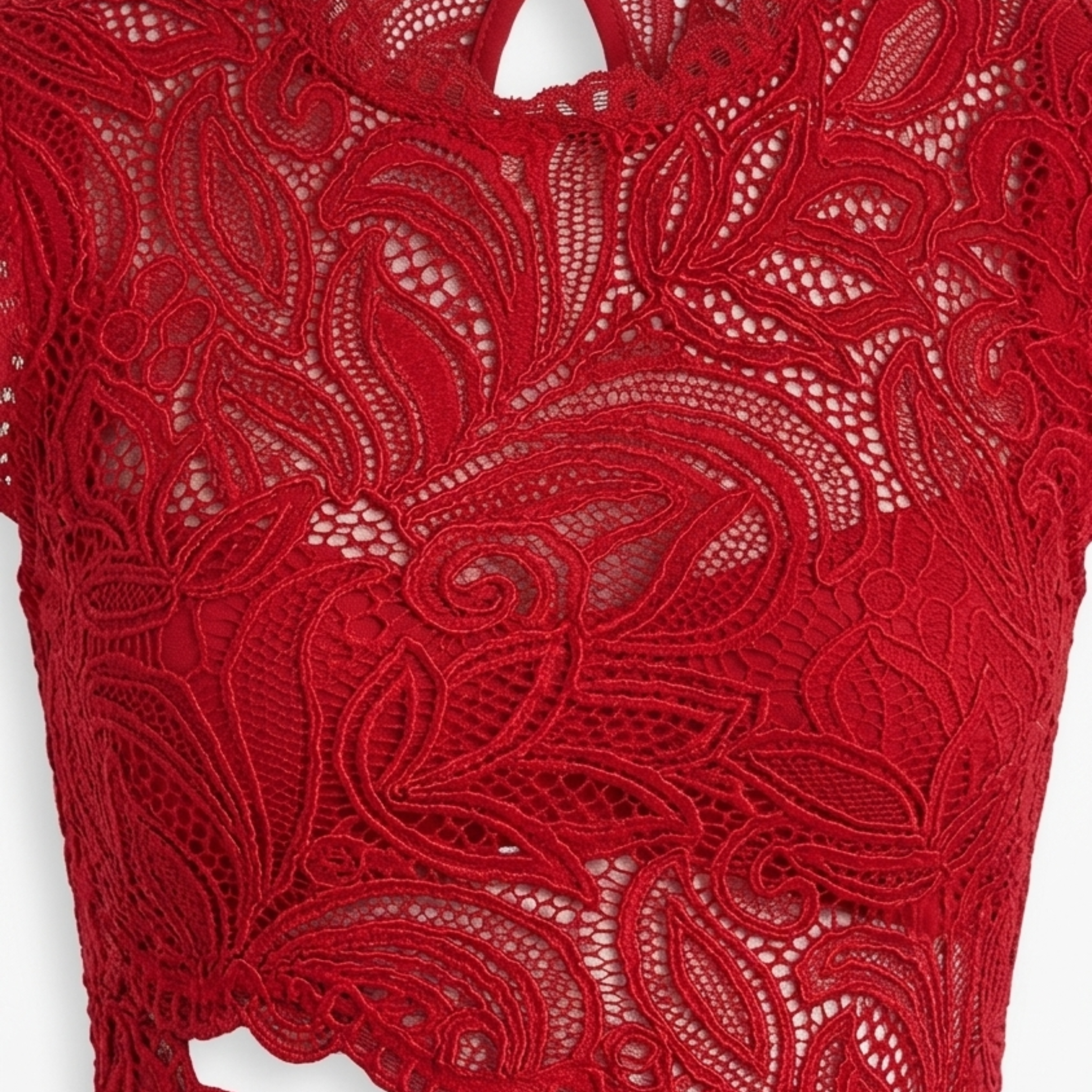 Women's lace crop top and mermaid skirt set — evening and party