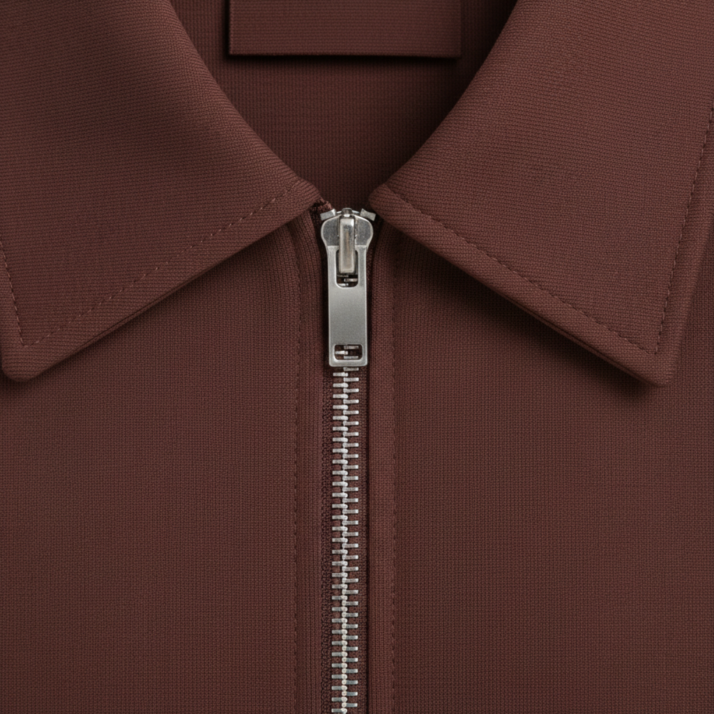 Short Polyester Jacket with Short Sleeves and Zipper for Women