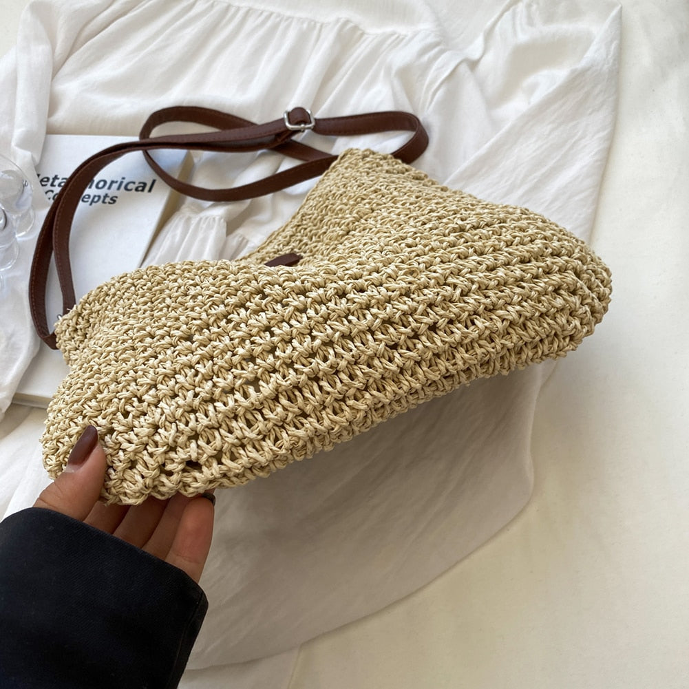 Large Bohemian women's handbag - soft mesh tote - casual use