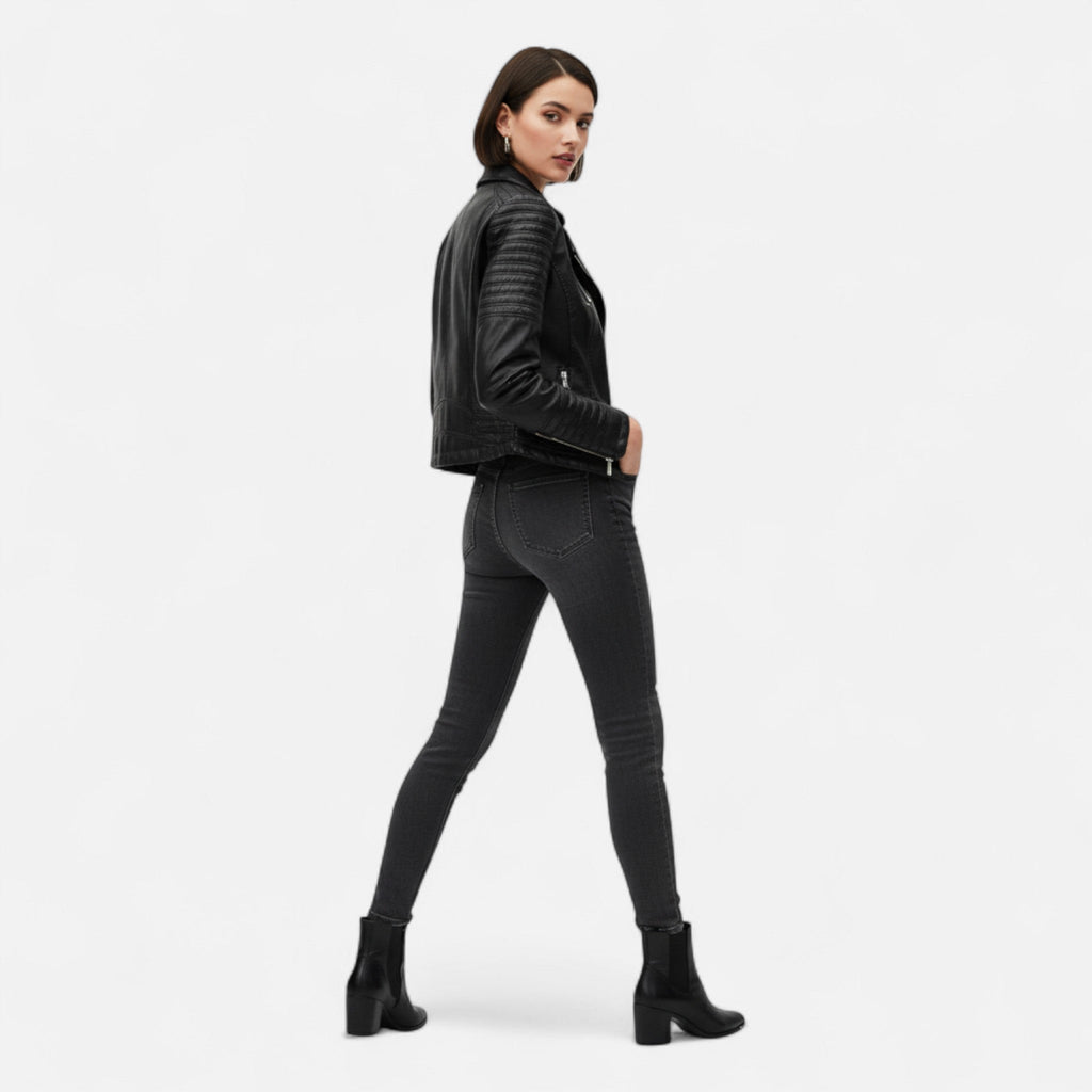 Ancient World | Timeless Women's Leather Biker Design Jacket