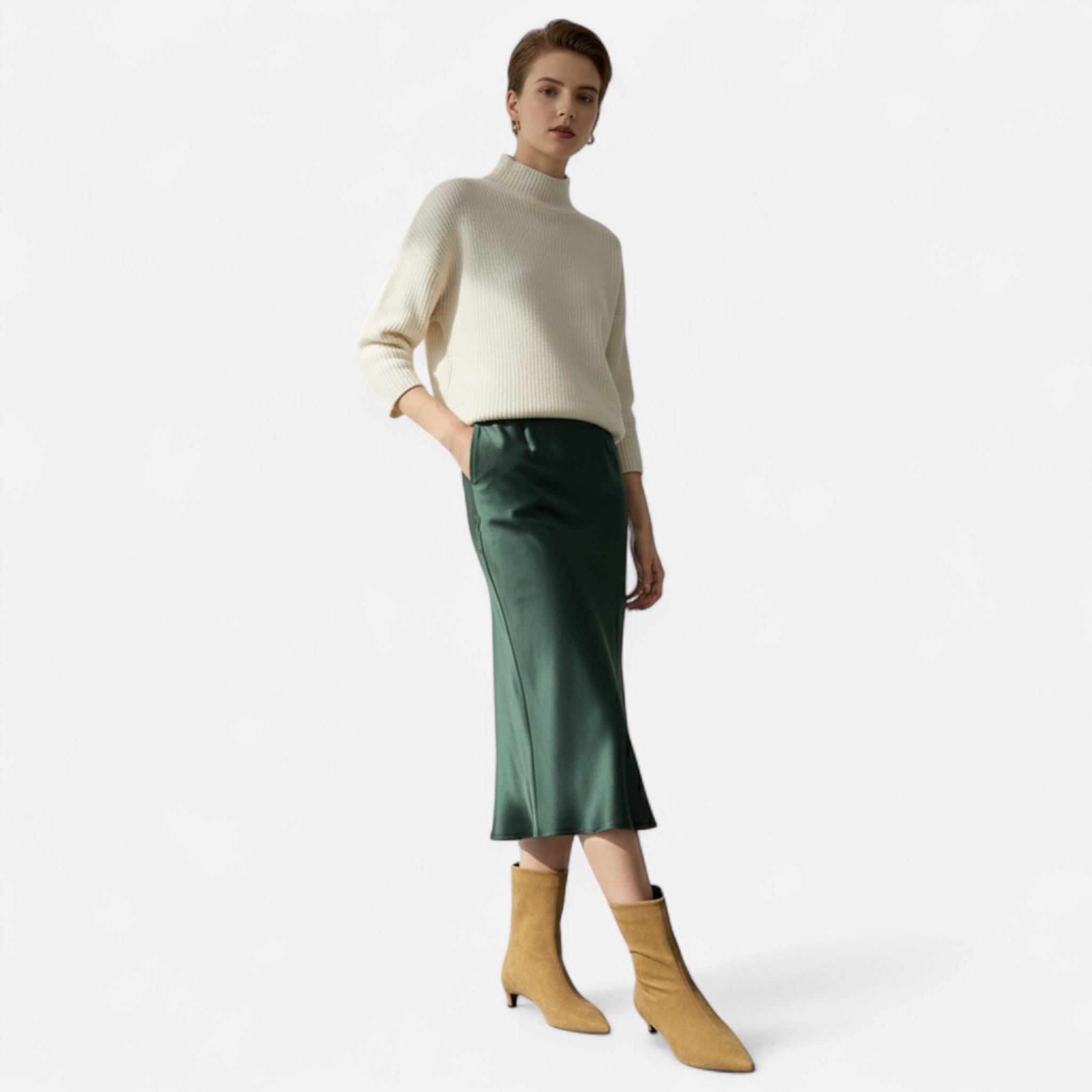 Ancient World | Women's Pointed Low Heel Vintage Ankle Boots