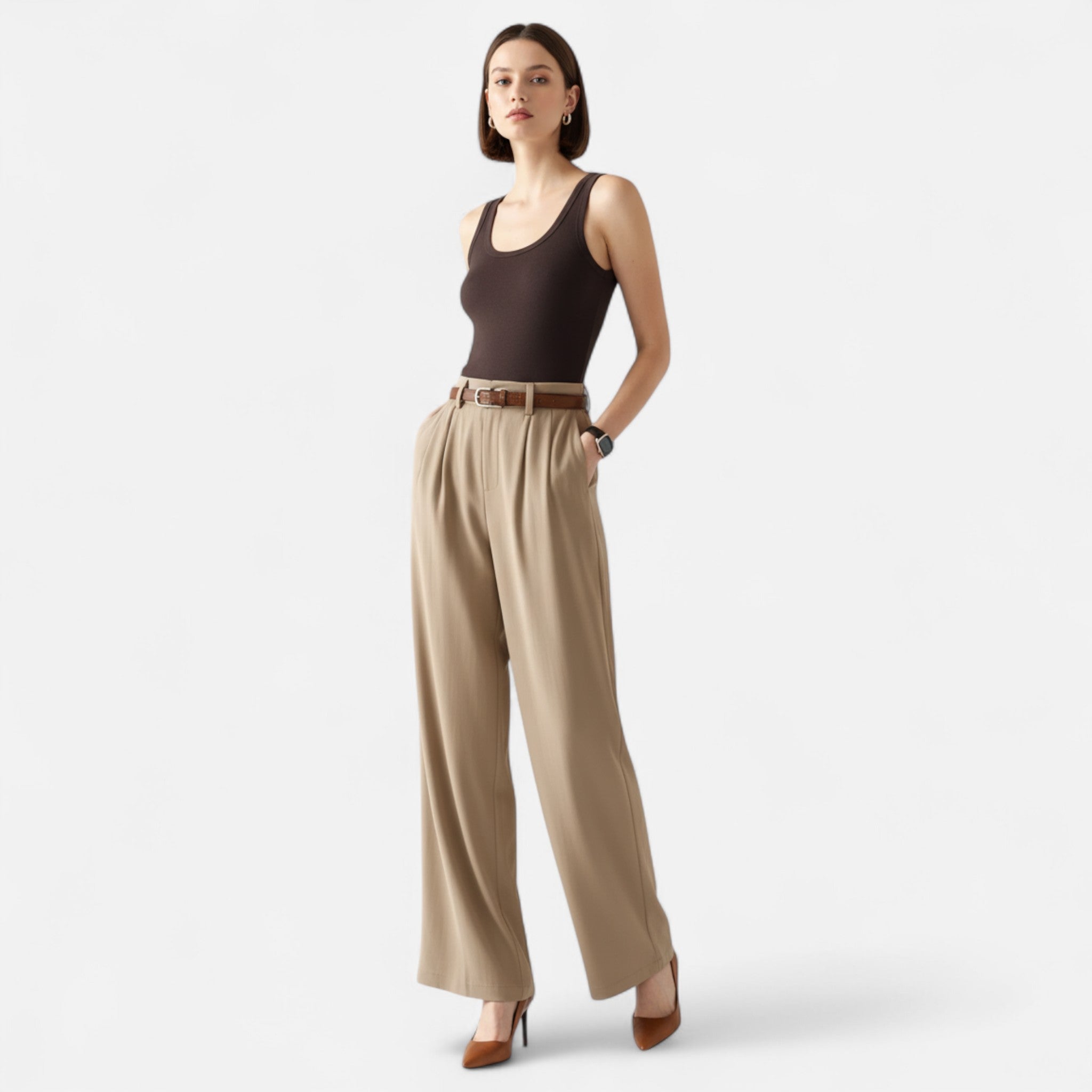 Ancient World | Women's Palazzo Pants High Waist Timeless