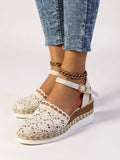 Wedge espadrilles for women with adjustable strap for the weekend