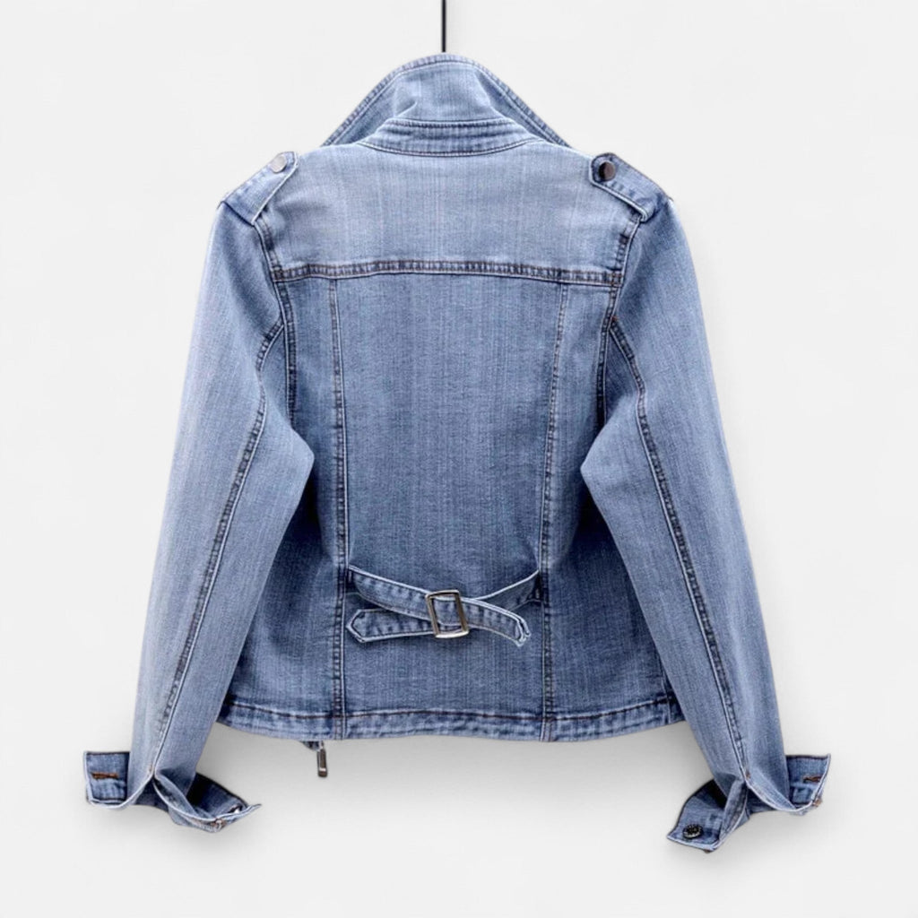 Ancient World | Women's Short Jacket in Sapphire Washed Denim