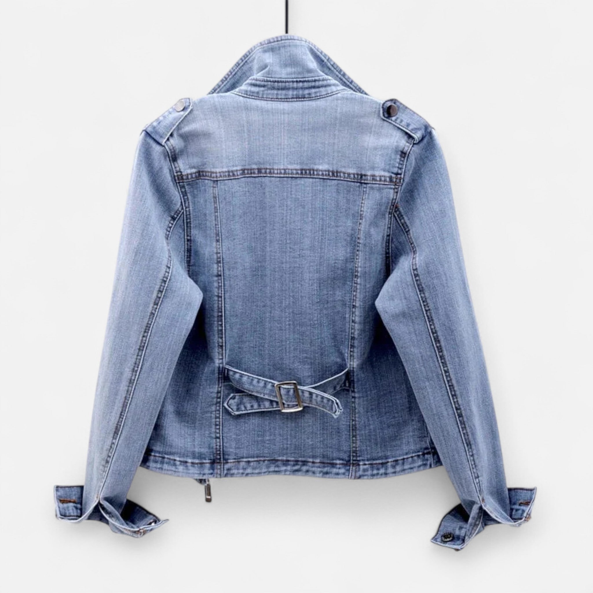 Ancient World | Women's Short Jacket in Sapphire Washed Denim