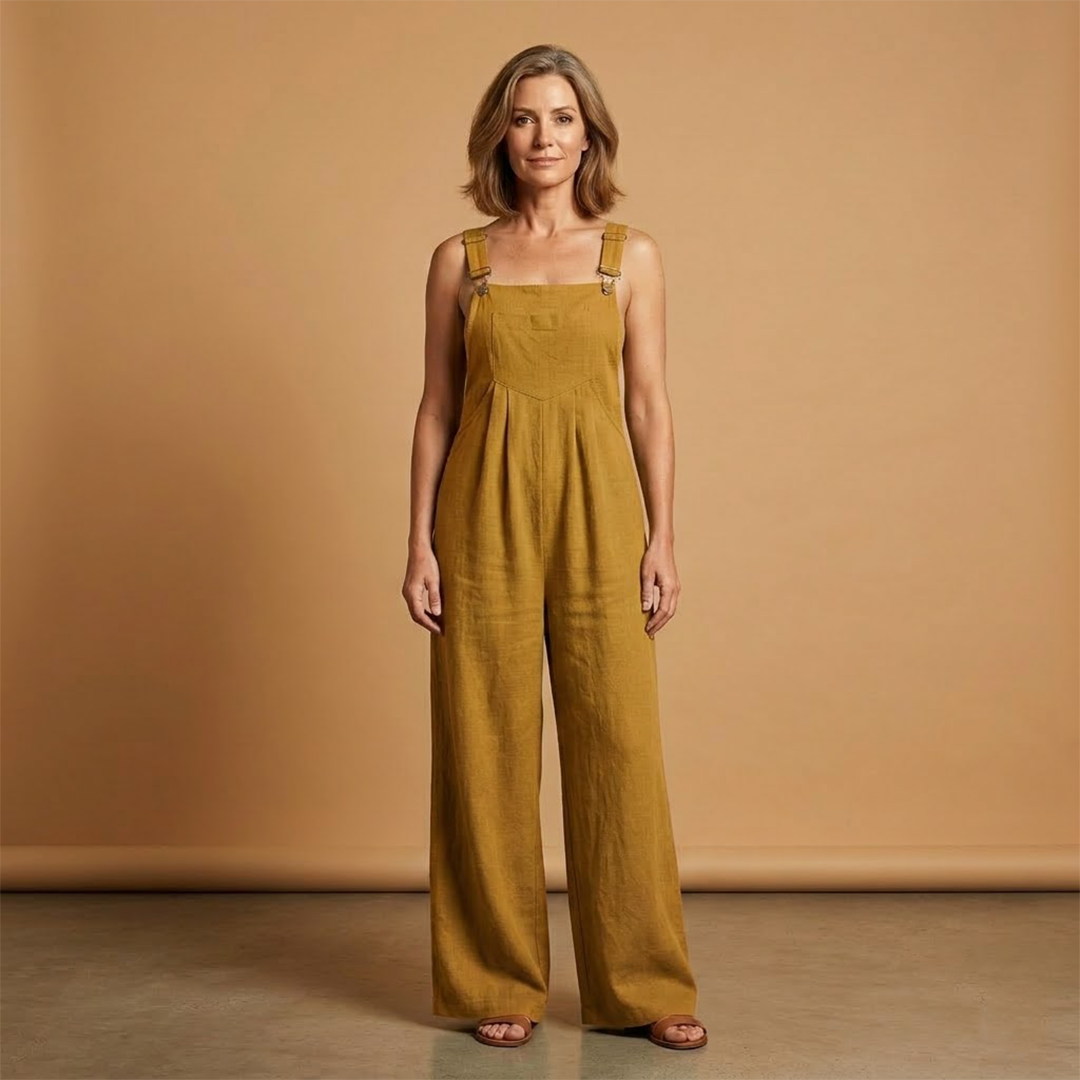 Summer jumpsuit for women - loose outfit with side pockets | vacation