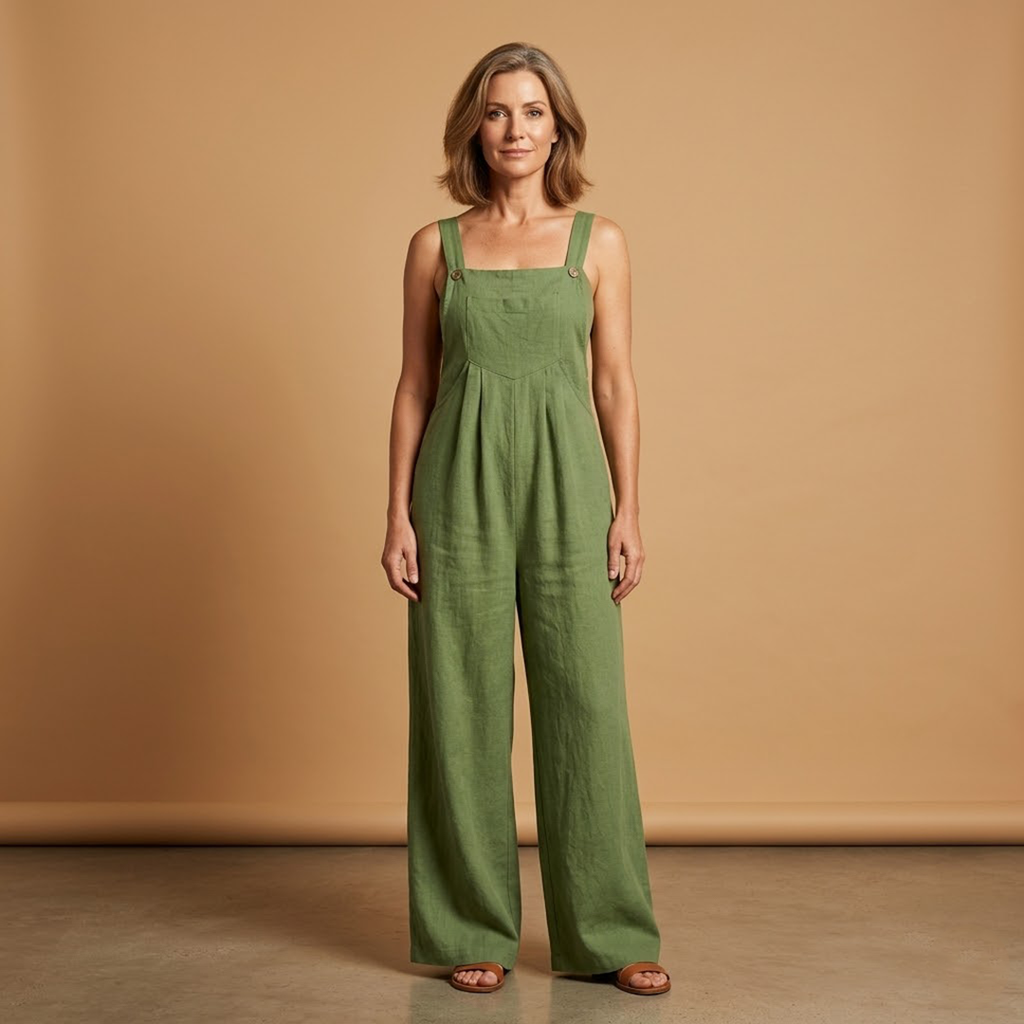 Summer jumpsuit for women - loose outfit with side pockets | vacation
