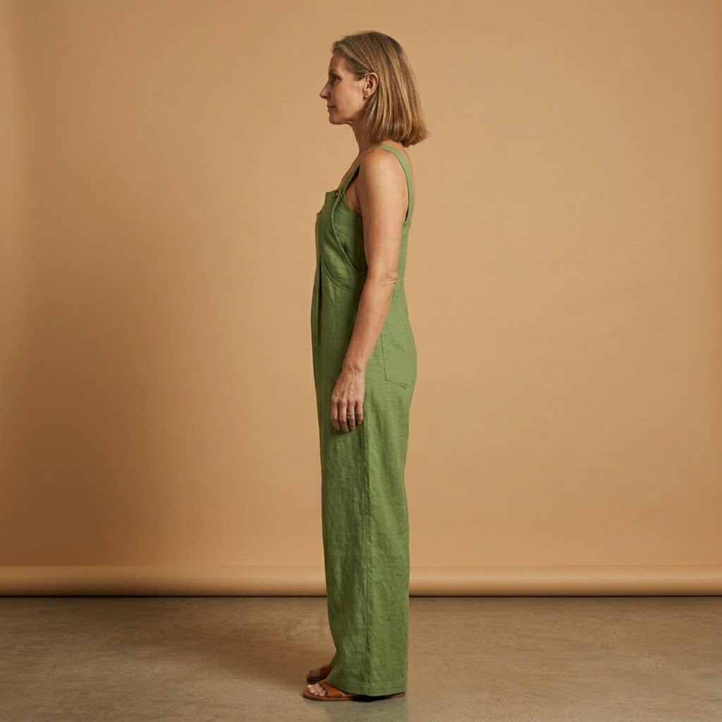 Summer jumpsuit for women - loose outfit with side pockets | vacation