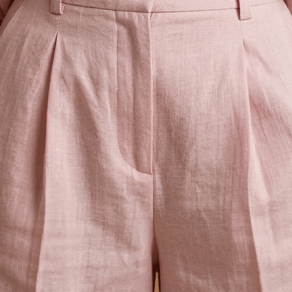 Women's shirt and short pants set - pleated outfit with pockets | vacation
