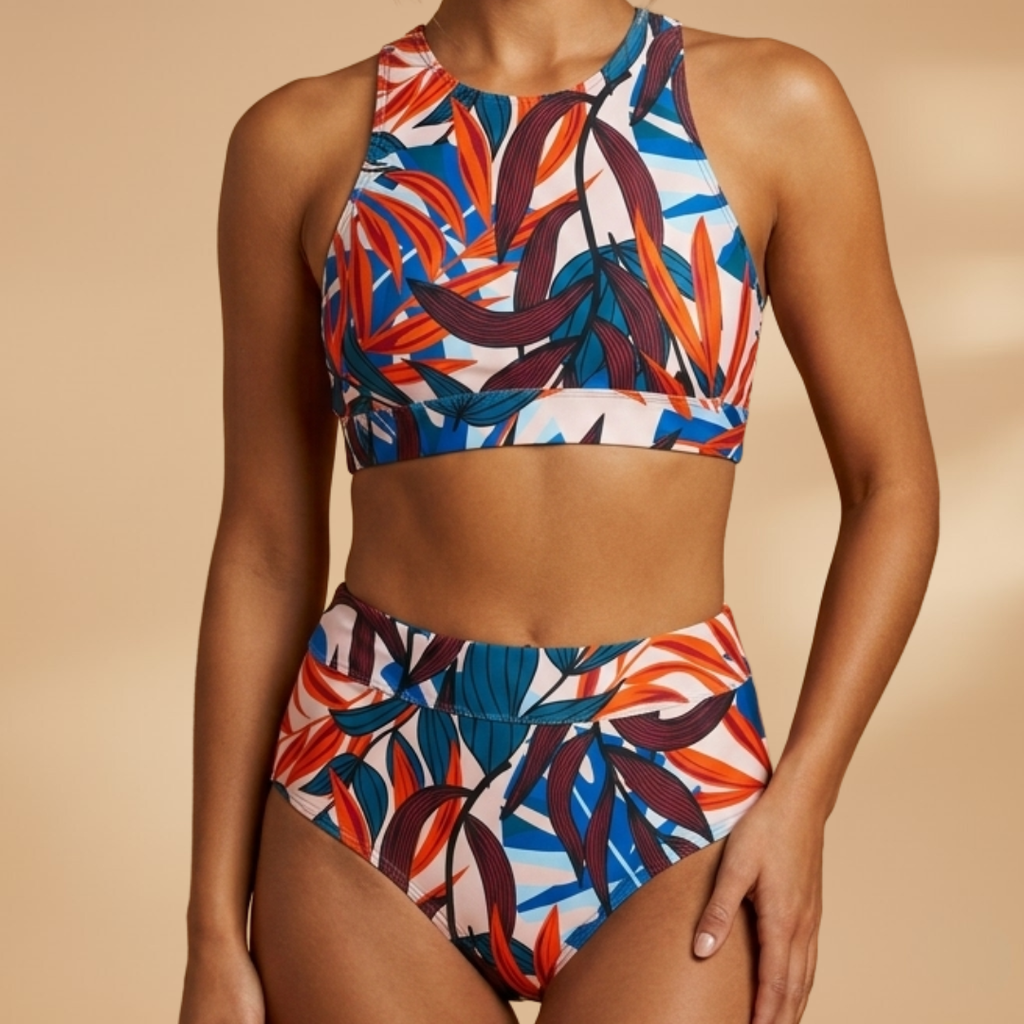 Women's sports bikini — swimming set with bra top | beach