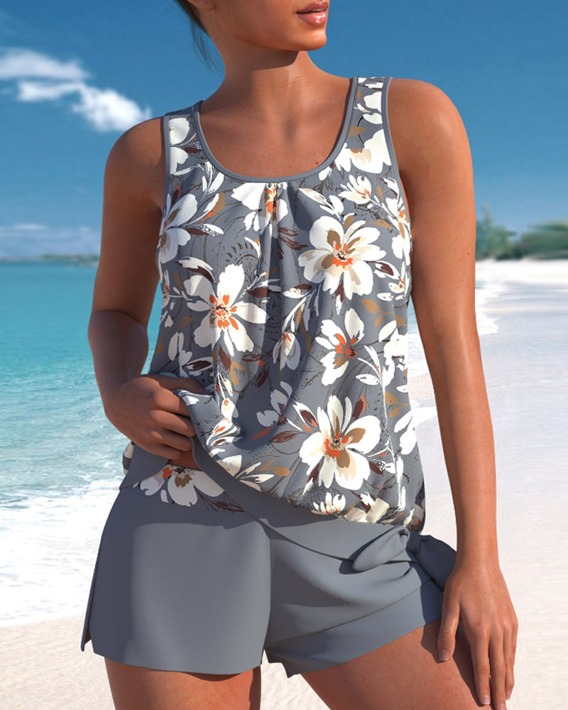 Tankini swimsuit for women — pool set with tank top and briefs