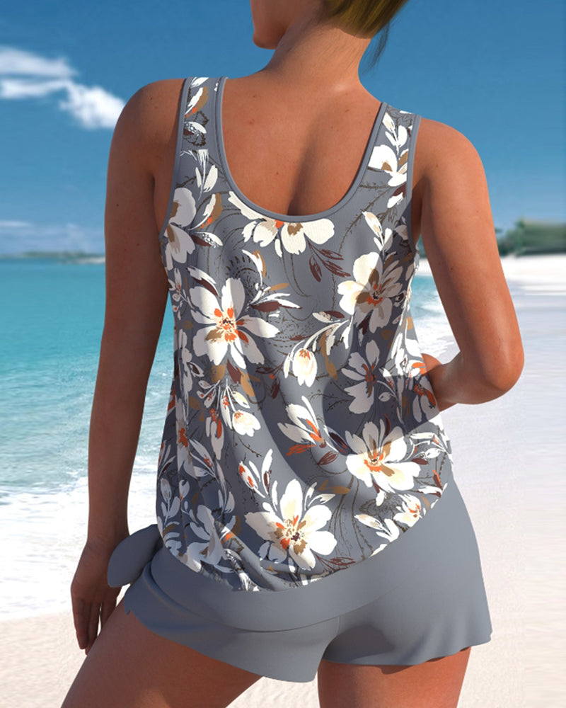 Tankini swimsuit for women — pool set with tank top and briefs
