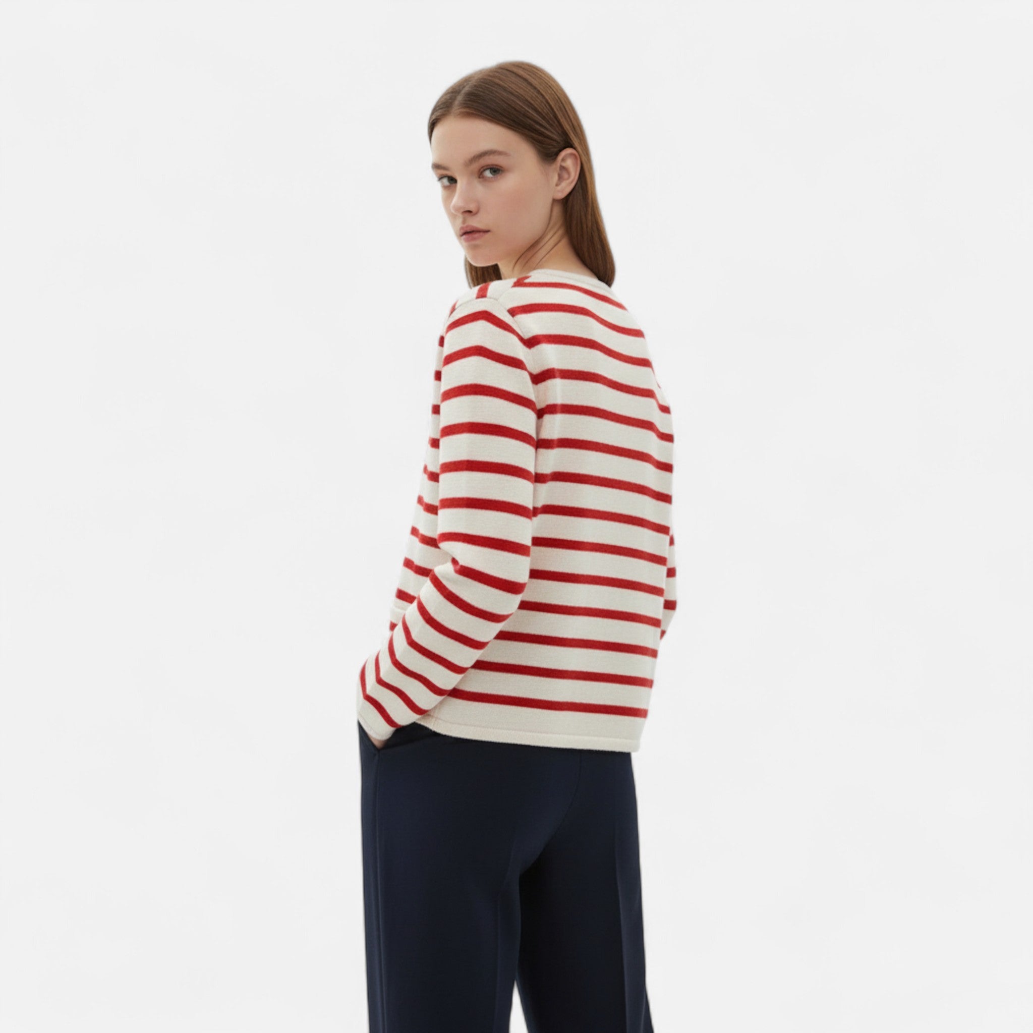 Ancient World | Women's Cropped Striped Cardigan