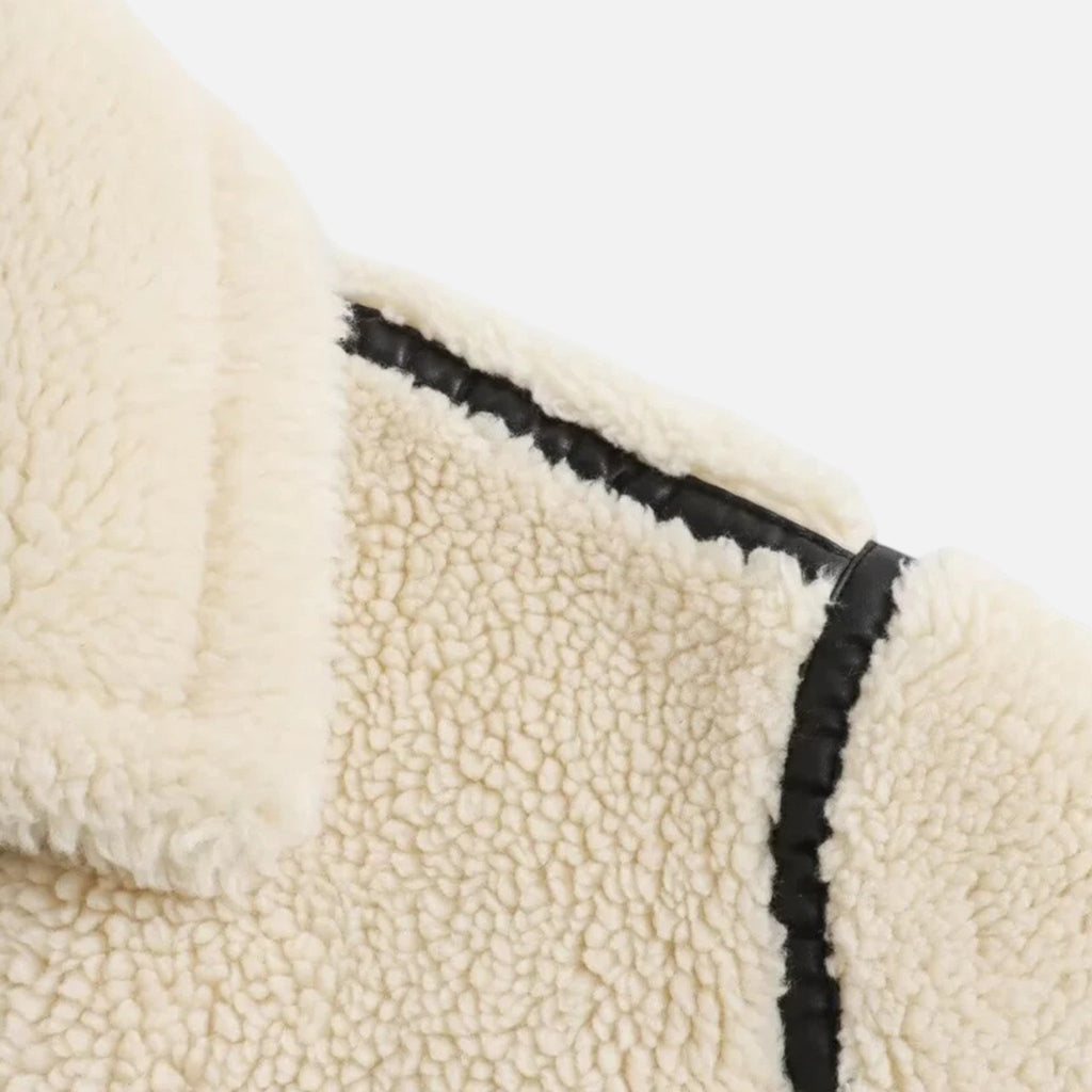 Ancienne Monde | Women's Aviator Jacket in Soft Faux Fur